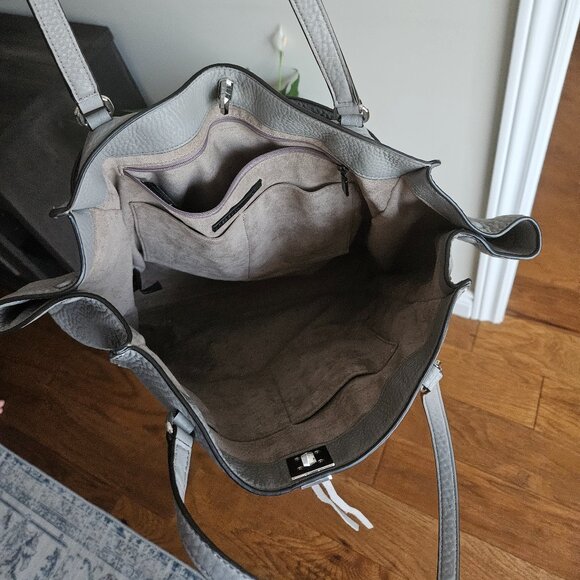 Rebecca Minkoff Grey Leather Tote Bag - Picture 4 of 10